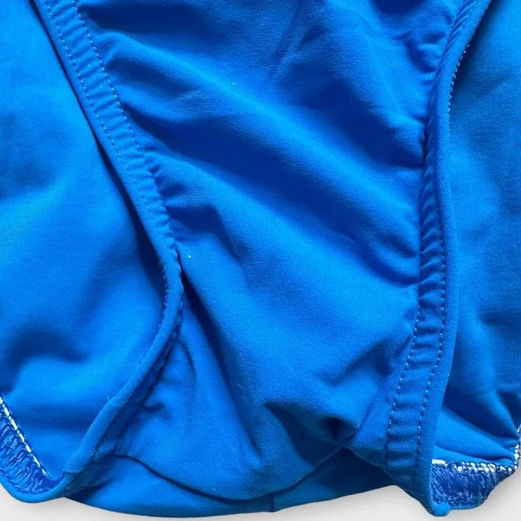 Elegant Blue Women's One Piece Swimsuit - Picture 4 of 10